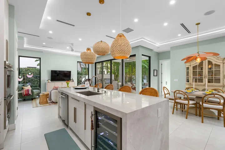 Kitchen, Living and Dining Area