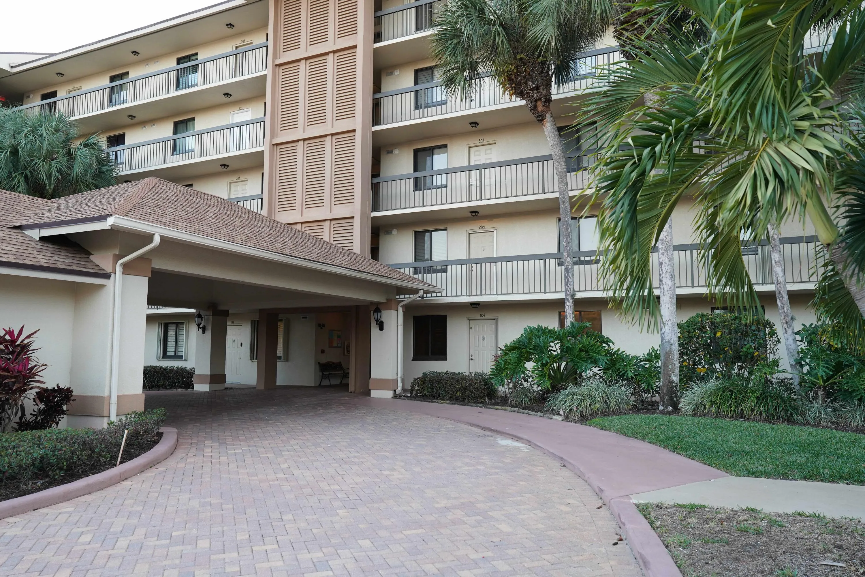 front of unit
