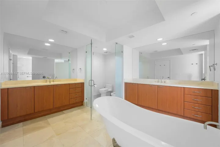 Pincipal bathroom with both a very spacious shower and a separate tub