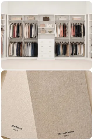 New Custom Closet in Leather and Linen to be installed early October