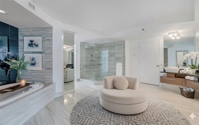 Expansive primary bathroom
