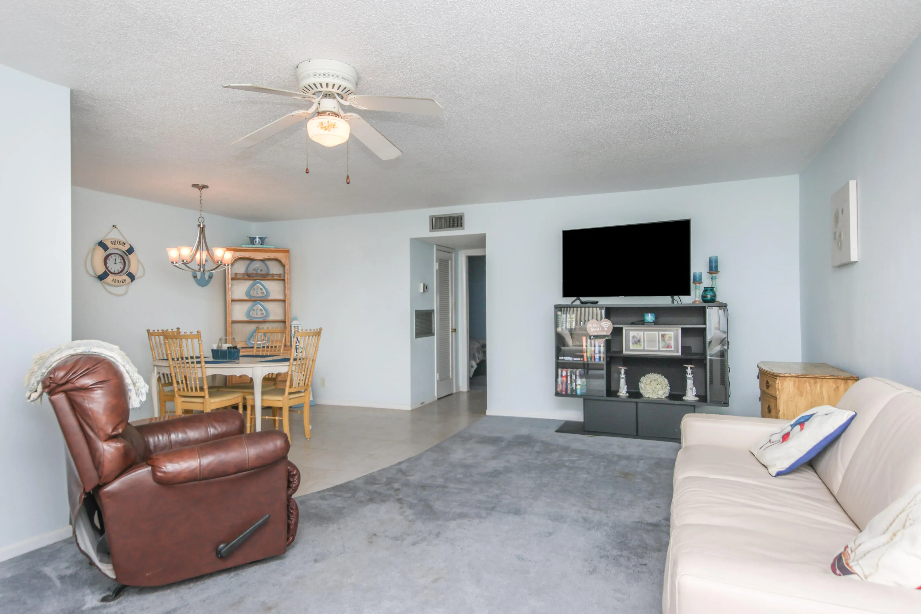 Pull out sofa for guests. Plenty of room.