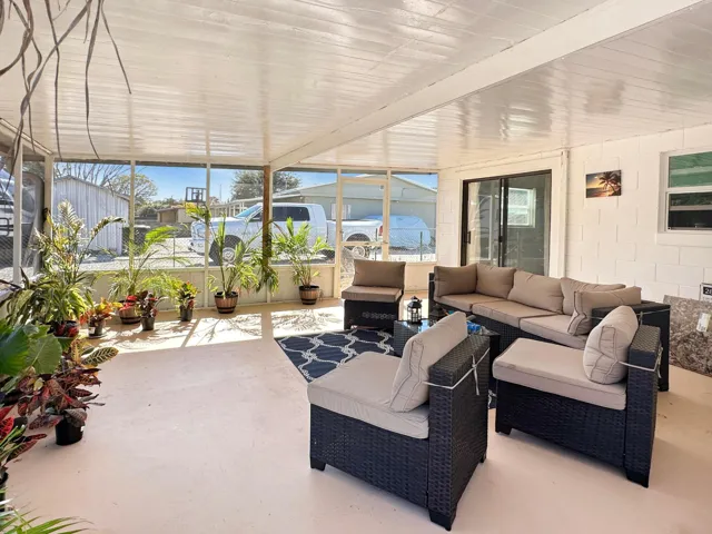Screened back porch