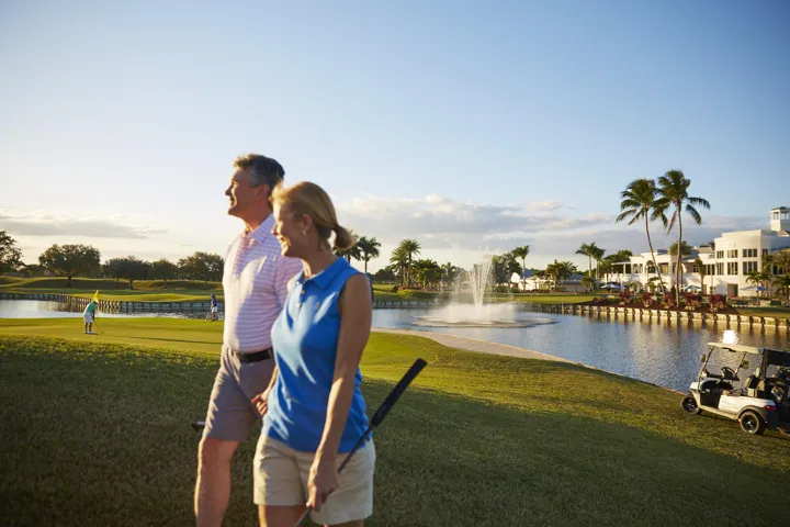 9 Couple Golfing