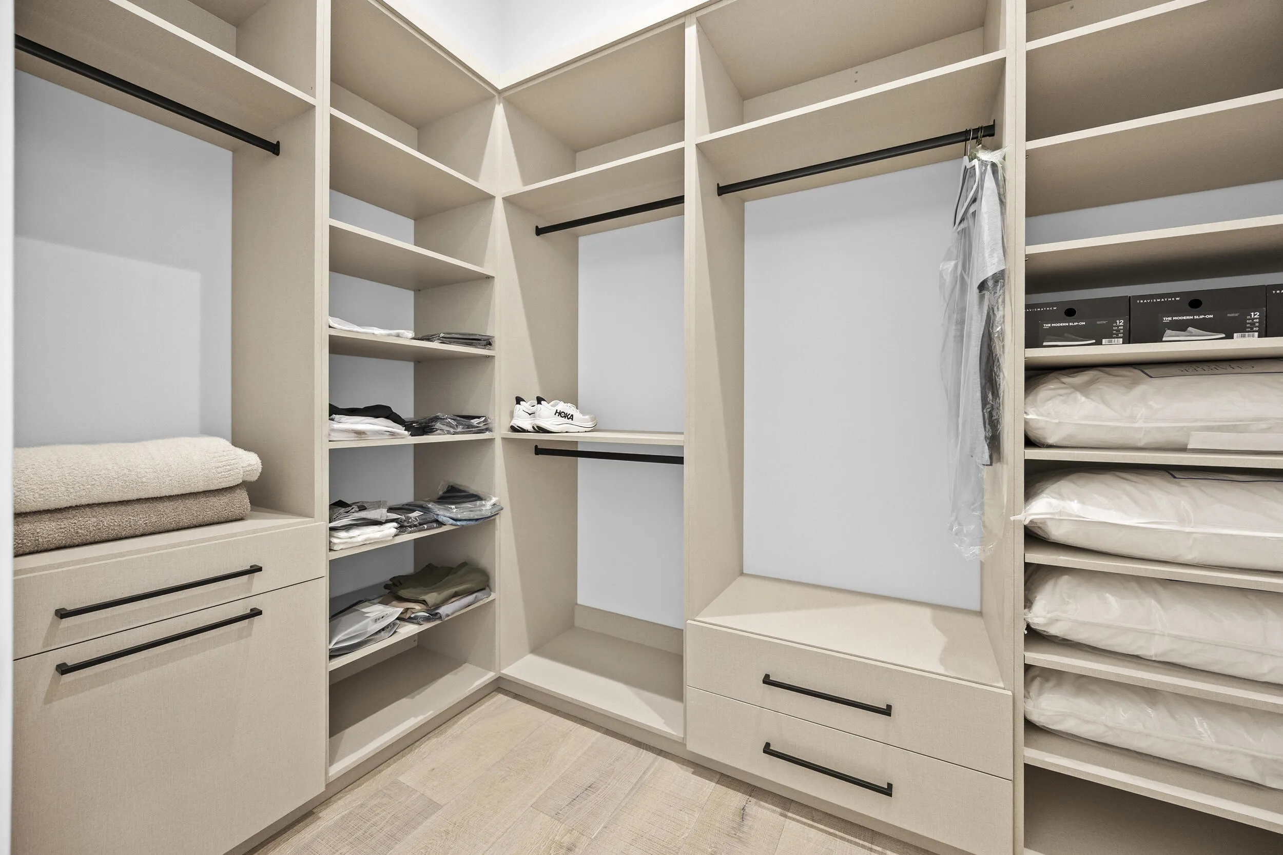All 4 master bedroom closets have built in organizers