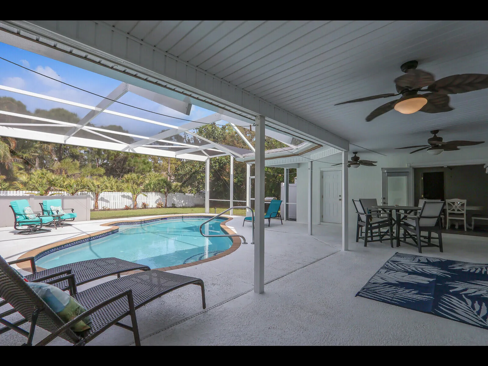 Screened pool and covered lanai