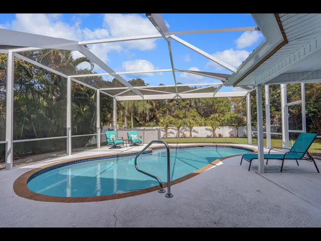 Screened in pool and covered lanai