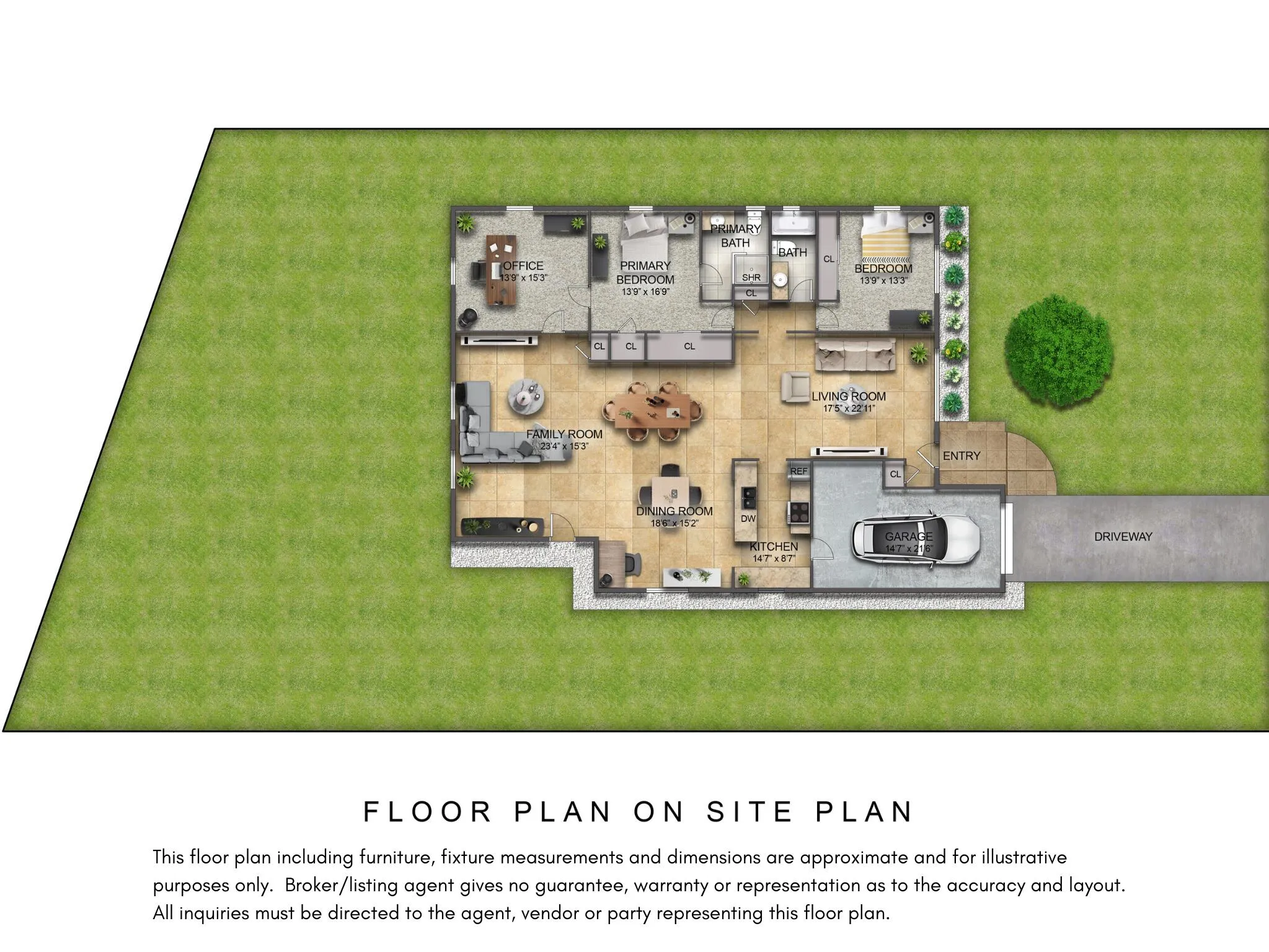 Color Floor Plan on Site Plan