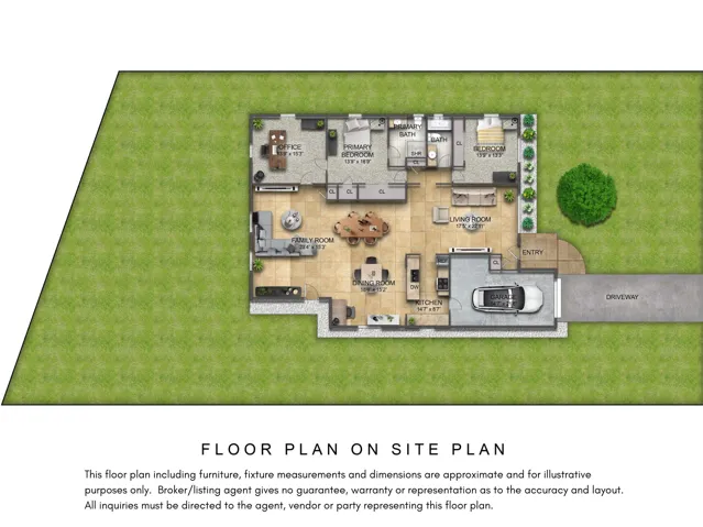 Color Floor Plan on Site Plan