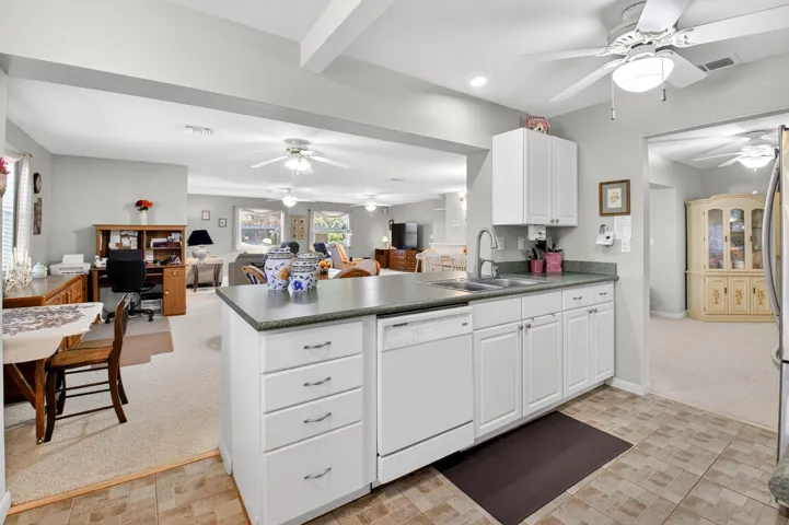Open to living space. Great for entertaining.