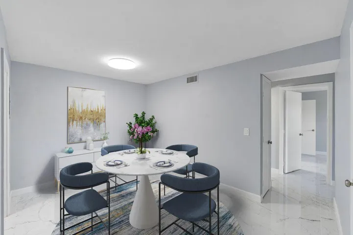 Virtually Staged Dining Room