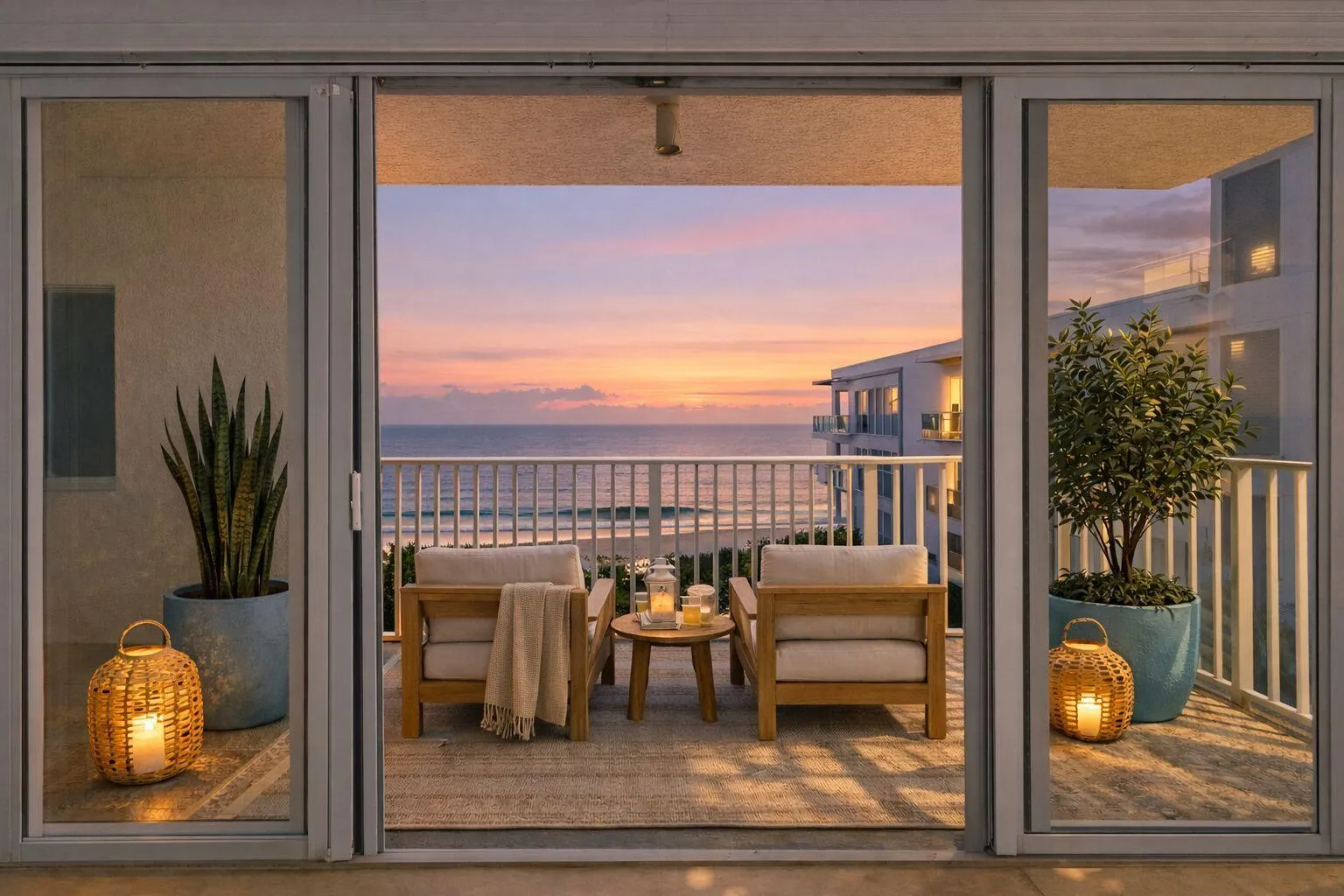 Digitally Staged: Sunset Beach Patio