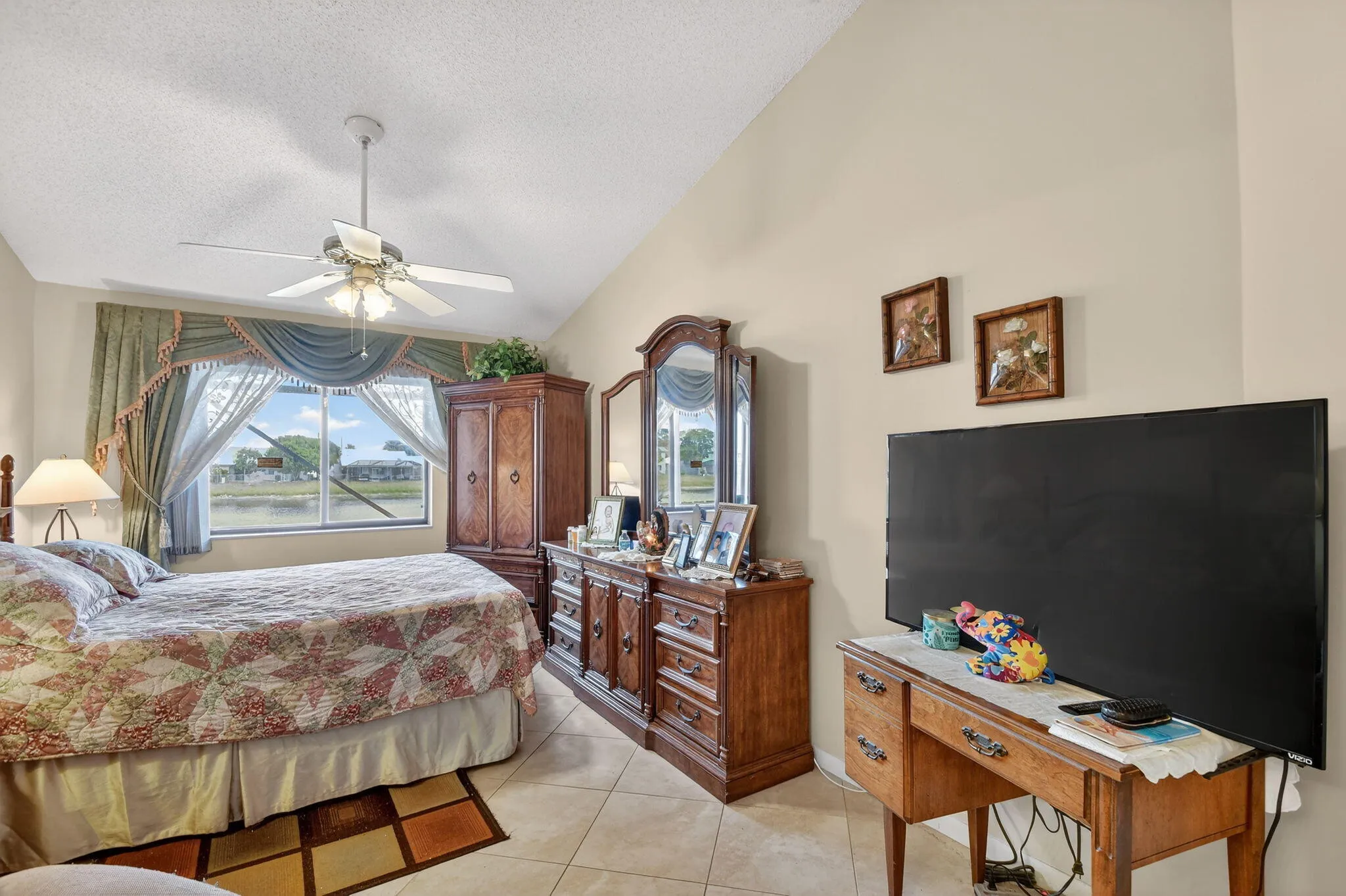 Enjoy the tranquil lake view from your bedroom