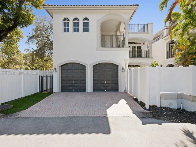 Garage is located in back of home