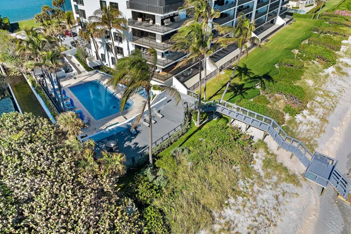 Condo pool and private beach access
