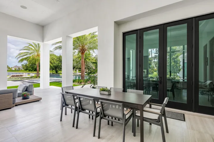 Outdoor dining area