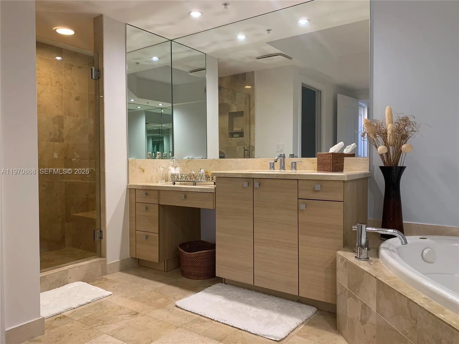 Primary Bathroom with shower and tub