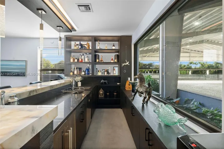 First floor bar with full kitchen and bathroom.
