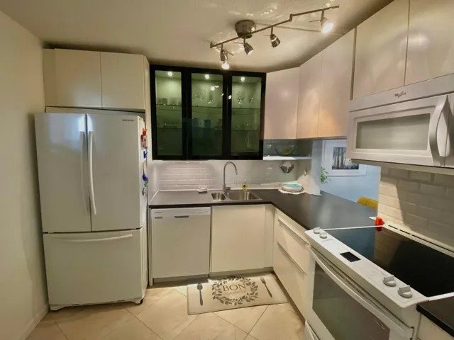 Modern updated kitchen with matching Samsung appliances