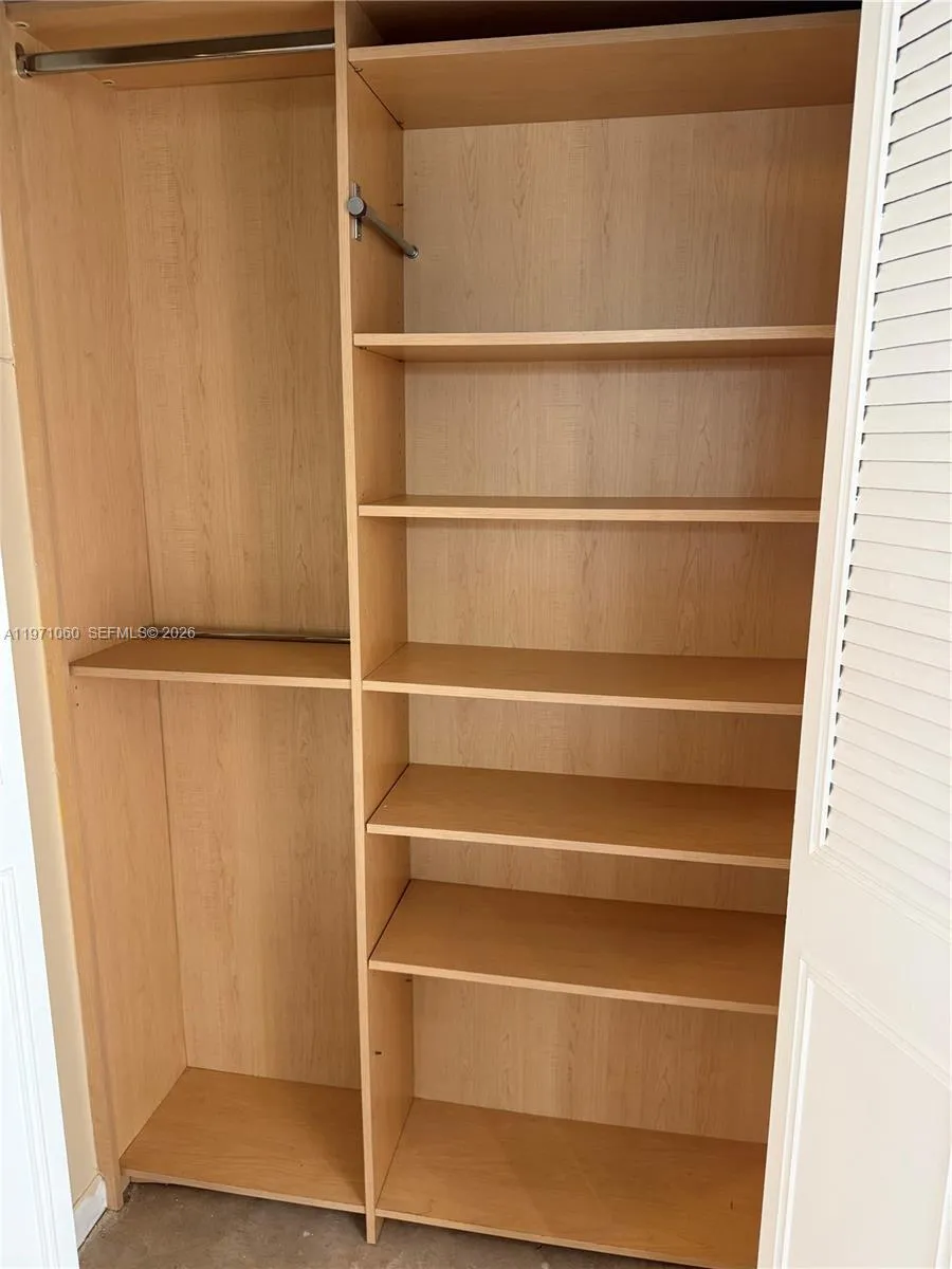 Finished additional closet outside of master bedroom