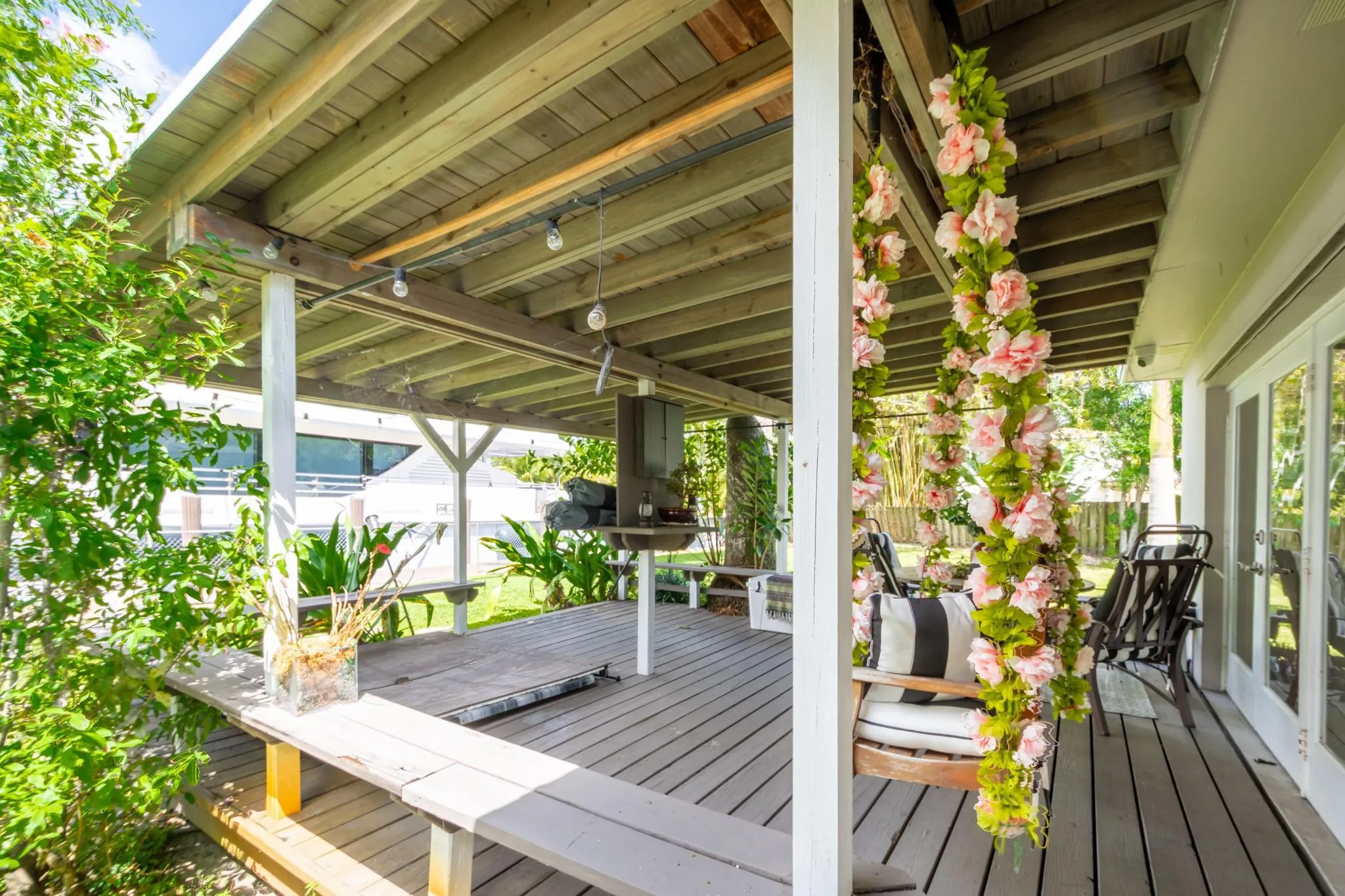 deck of living area