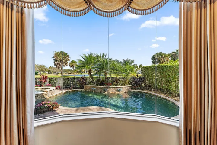 Primary Bedroom Pool and Golf Views