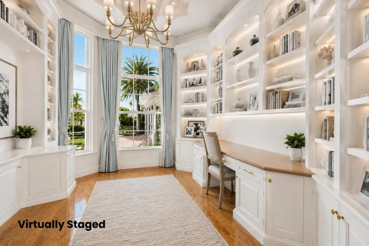 Virtually Staged Library