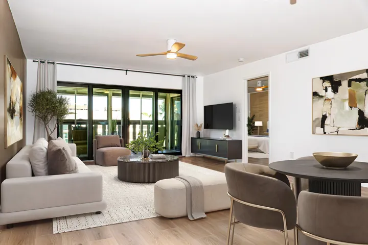 virtually staged family room