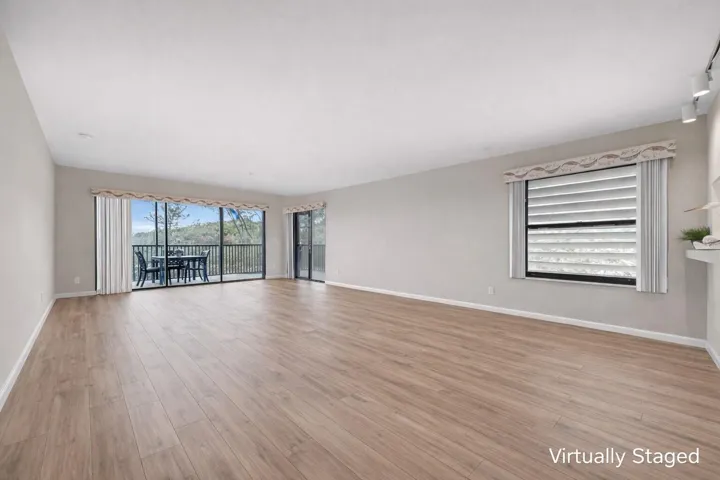 virtually staged flooring - living-dinin