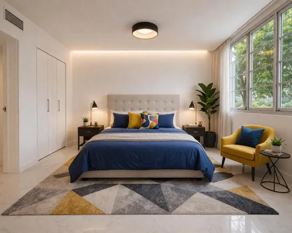 Virtual staging. Second bedroom.