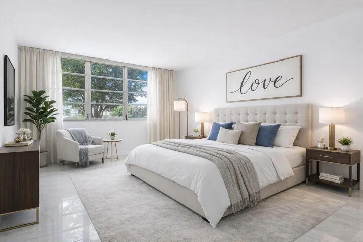 Virtual staging marter bedroom