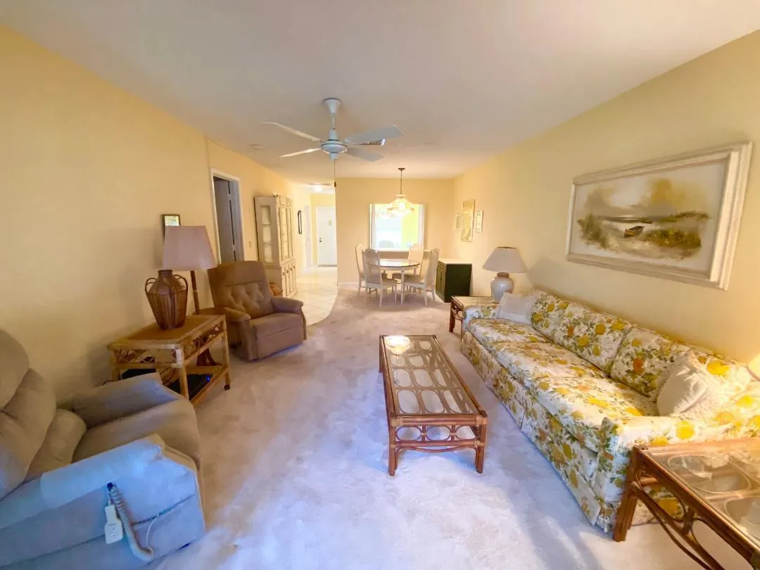 Living room to dining area