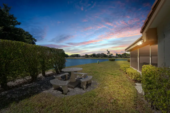 Sunset in Backyard Overlooking the Lake