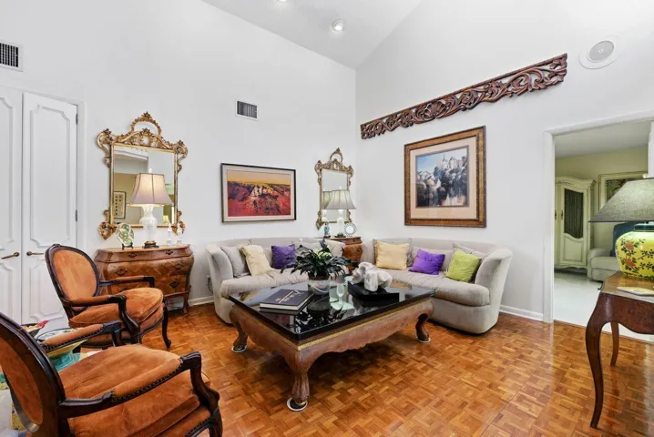 Living Room with High Ceilings