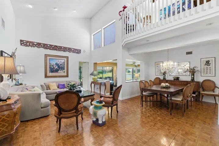 Living area and spacious dining area