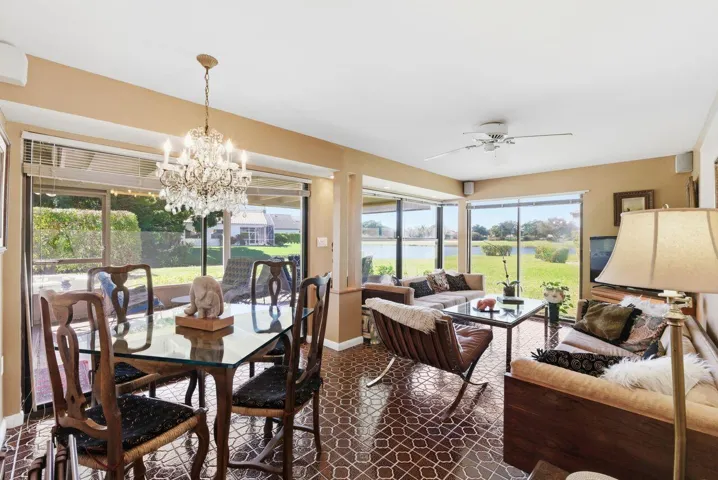 Family Room Overlooking Lake and Golf Course