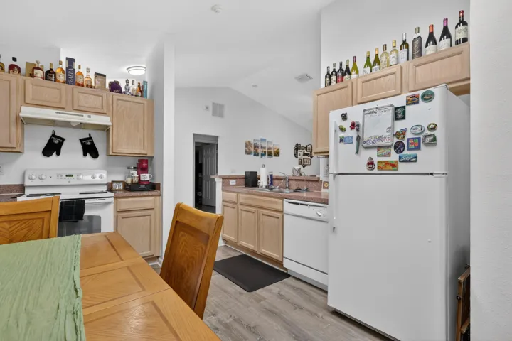 Kitchen facing bar top