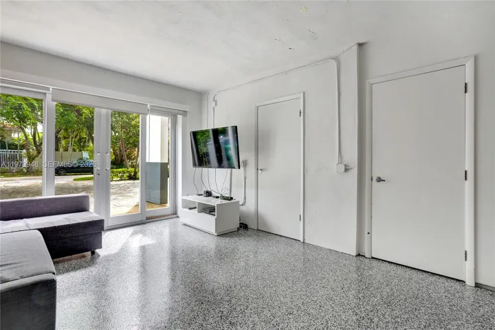 Garage converted into a play/family room