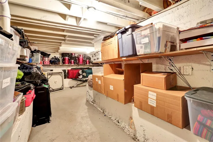 Lots of space on the basement for storage