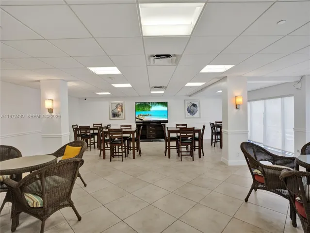 Large community room has WIFI and leads to pool area