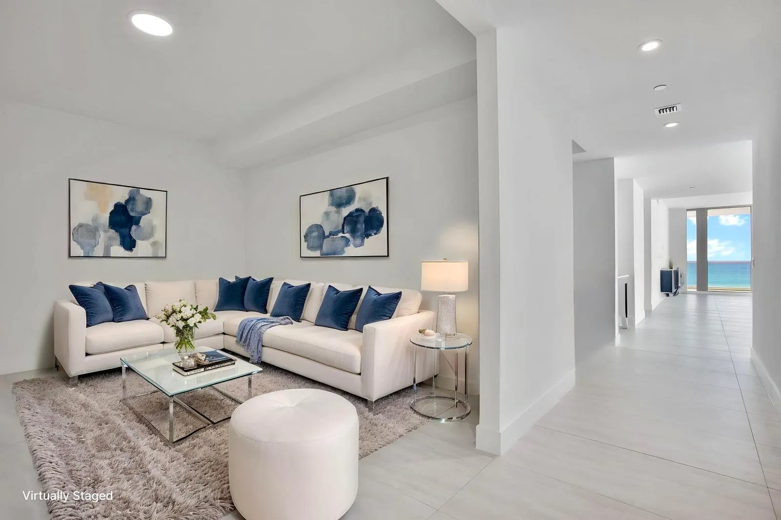 Family Room-Virtually Staged