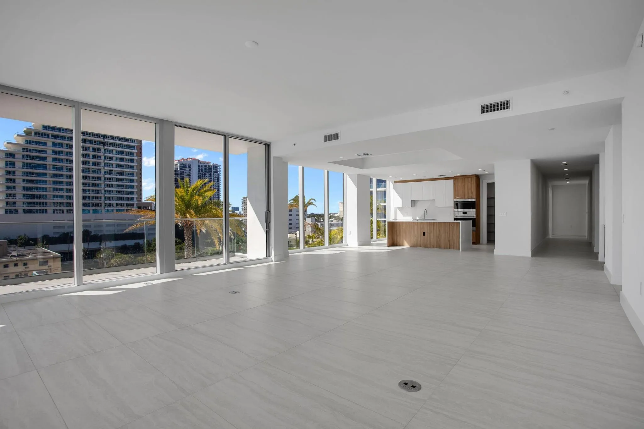Kitchen, Living and Dining Area