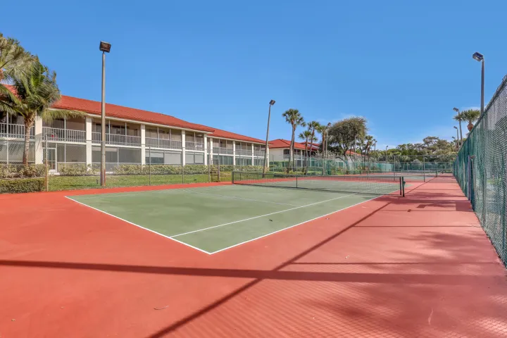Active living is just steps away, with beautifully maintained courts right behind the building.