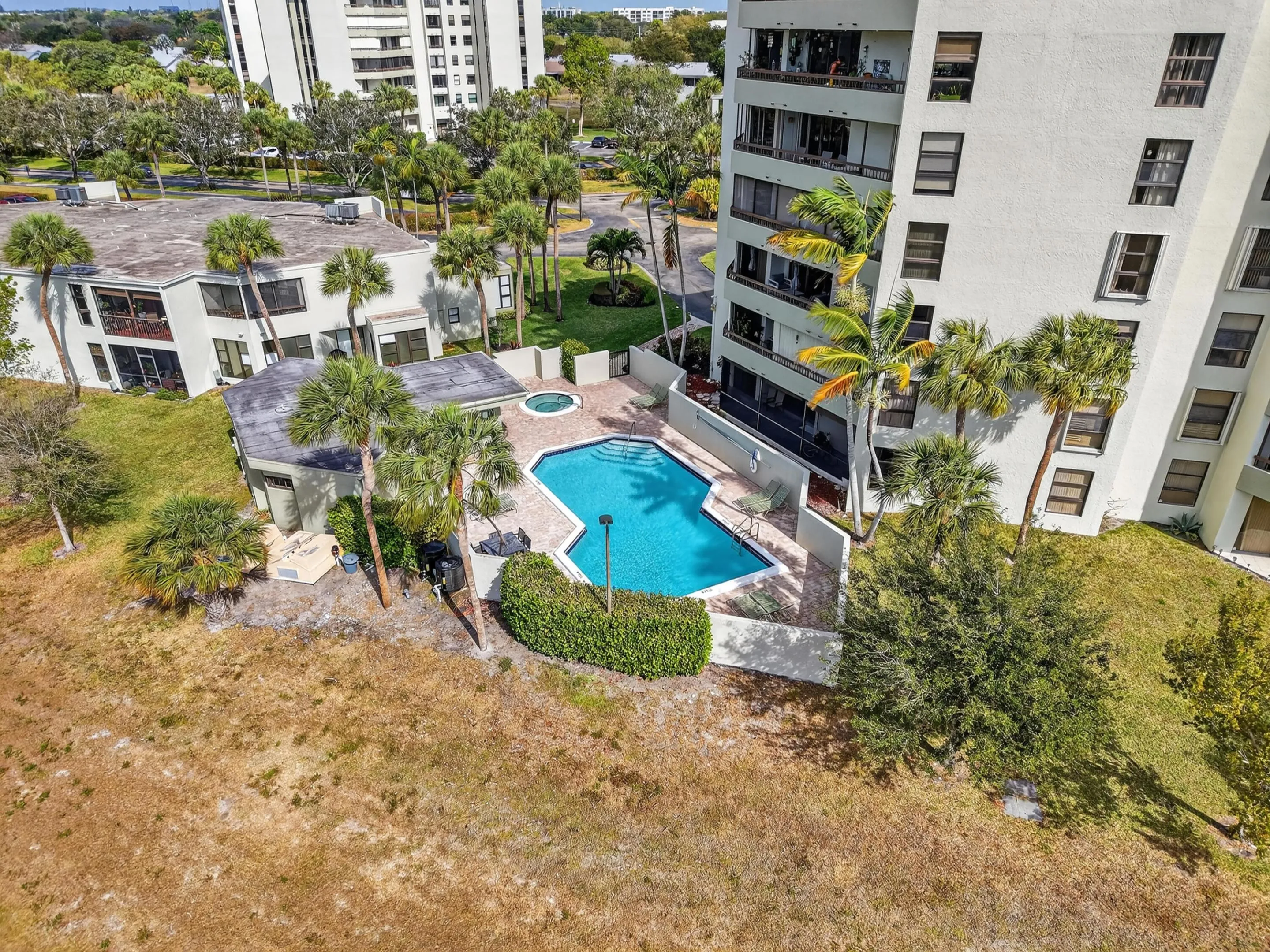 Drone Aerial Pool View