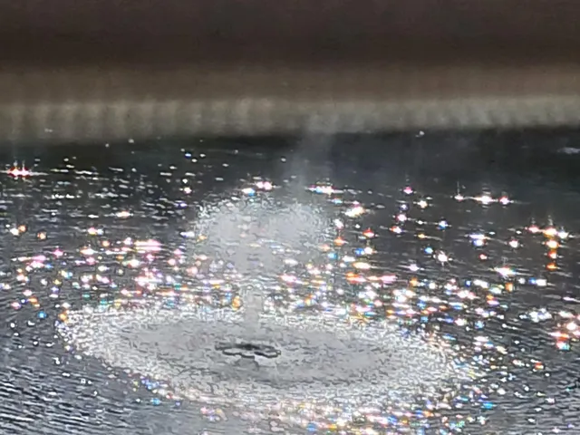 Fountain in pond