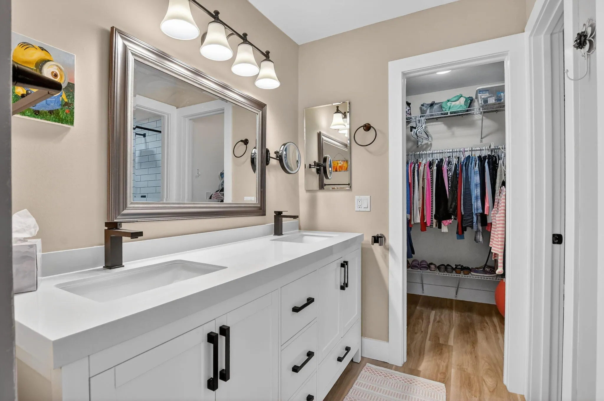 Mstr Bathroom and walk-in Closet