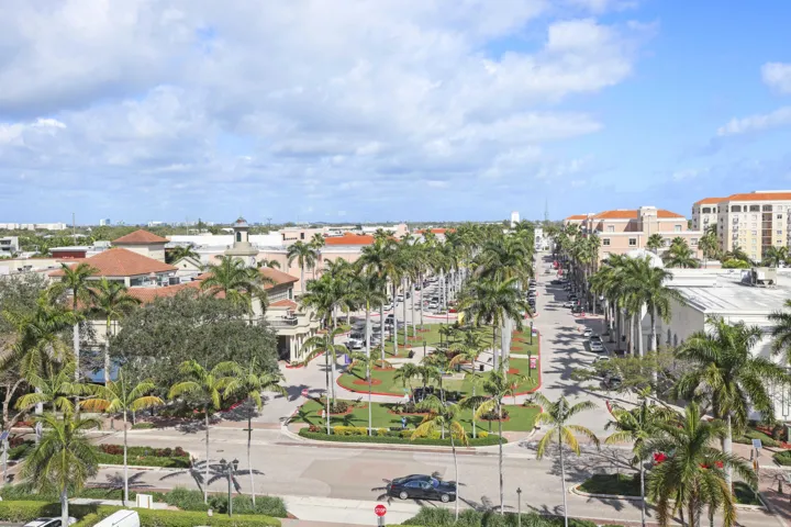 View from balcony to Mizner Park