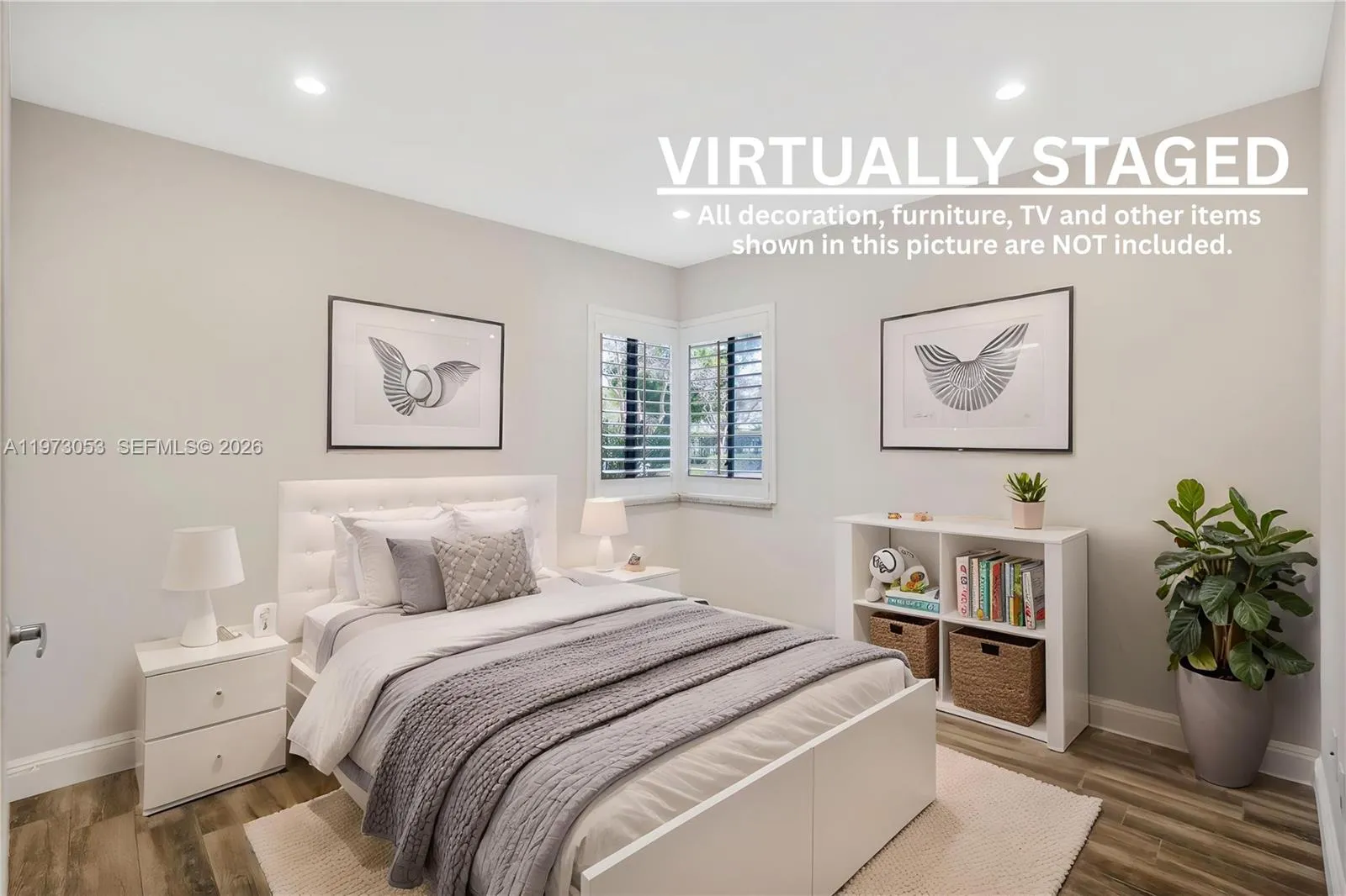 Design Idea - Second Bedroom as a Guest Room / Kids Room - Virtually Staged.349 NW 94th Ter, Plantation FL 33324 - FOR SALE