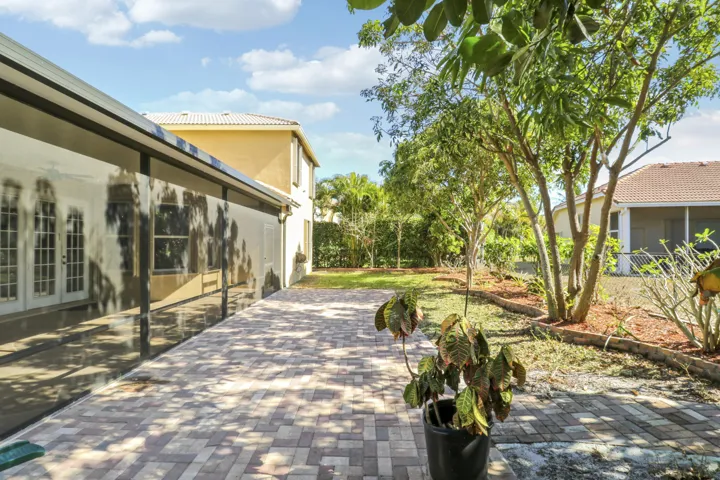 Rear paver deck