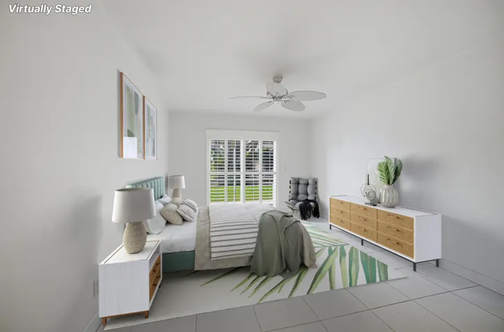 Virtually Staged Master Bedroom